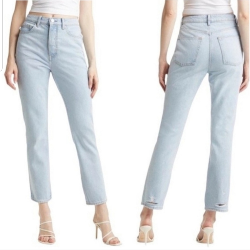 Lovers + Friends Reece High Rise Rigid Slim Straight Jean Button Fly size 26